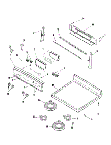 02 - Control Panel / Top Assembly parts for Amana Range AER5712ACW from AppliancePartsPros.com
