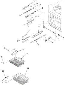 06 - Freezer Shelving parts for Amana Refrigerator AFD2535FES / AFD2535FES0 from AppliancePartsPros.com