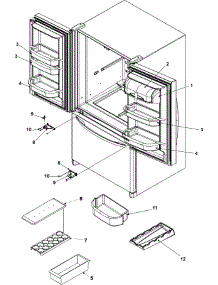 11 - Ref Dr Storage & Center Hinges parts for Amana Refrigerator AFD2535FES / AFD2535FES0 from AppliancePartsPros.com