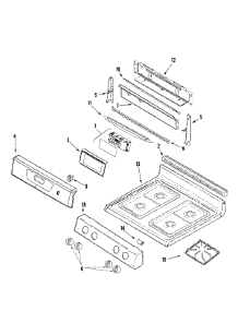 02 - Control Panel / Top Assembly parts for Amana Range AGR5712ADS from AppliancePartsPros.com