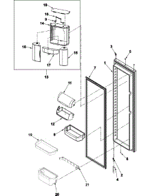 32 - Refrigerator Door Series 50+ parts for Amana Refrigerator ASD2626HES from AppliancePartsPros.com