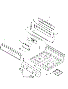 02 - Control Panel / Top Assembly parts for Crosley Range CG34800ADQ from AppliancePartsPros.com