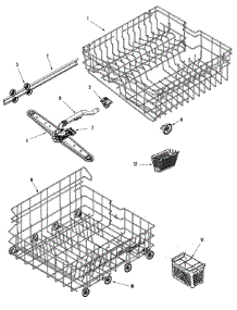 05 - Track & Rack Assembly parts for Admiral Dishwasher DWD1500AWW from AppliancePartsPros.com