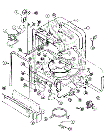 07 - Tub parts for Maytag Dishwasher DWU9961AAX from AppliancePartsPros.com