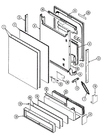 03 - Door parts for Maytag Dishwasher DWU9961ABX from AppliancePartsPros.com