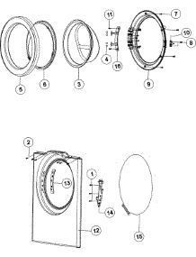 03 - Door parts for Maytag Washer MAH6700AWM from AppliancePartsPros.com