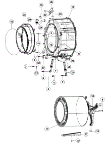 05 - Tub - Front parts for Maytag Washer MAH6700AWM from AppliancePartsPros.com