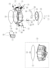 06 - Tub Back parts for Maytag Washer MAH6700AWW from AppliancePartsPros.com