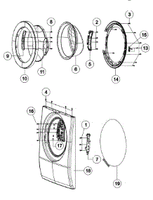 03 - Door parts for Maytag Washer MAH9700AWW from AppliancePartsPros.com
