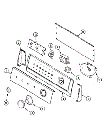03 - Control Panel parts for Admiral Washer MAV3350AGW from AppliancePartsPros.com