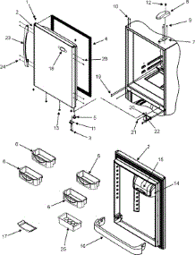 08 - Refrigerator Door parts for Admiral Refrigerator MB2216PUAW from AppliancePartsPros.com
