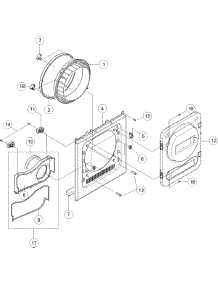 02 - Cabinet Front - Duct parts for Maytag Dryer MDE2440AGW from AppliancePartsPros.com
