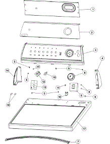 03 - Control Panel & Top parts for Maytag Dryer MDE2706AZW from AppliancePartsPros.com