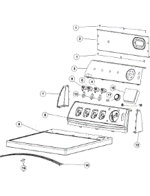 03 - Control Panel & Top parts for Maytag Dryer MDE4658AYW from AppliancePartsPros.com