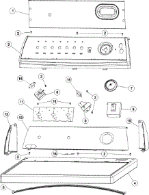 03 - Control Panel - Top parts for Maytag Dryer MDET336AZW from AppliancePartsPros.com