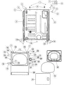02 - Cabinet & Front Panel parts for Maytag Dryer MDET446AZW from AppliancePartsPros.com