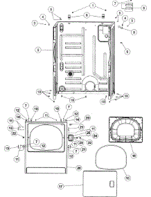 02 - Cabinet & Front Panel parts for Maytag Dryer MDG3706AWW from AppliancePartsPros.com