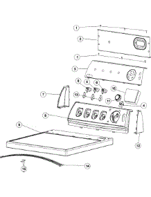 03 - Control Panel & Top parts for Maytag Dryer MDGT446AWW from AppliancePartsPros.com
