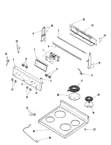 02 - Control Panel / Top Assembly parts for Maytag Range MER6555ACW from AppliancePartsPros.com