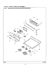 02 - Control Panel / Top Assembly parts for Maytag Range MER6765BAB from AppliancePartsPros.com