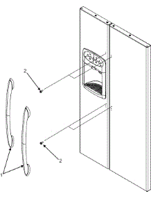 11 - Handles (Msd2641keb / Keu / Kew) parts for Maytag Refrigerator MSD2641KEW from AppliancePartsPros.com