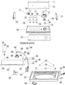 03 - Control Panel & Top parts for Admiral Washer PAV2755AAW from AppliancePartsPros.com