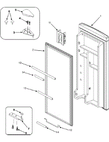 02 - Door parts for Maytag Refrigerator PCF4400ACS from AppliancePartsPros.com