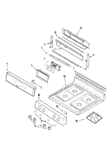 02 - Control Panel / Top Assembly parts for Maytag Range PGR5720LDW from AppliancePartsPros.com