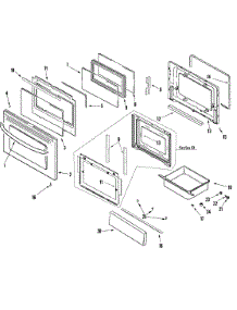 03 - Door / Drawer (Stl) parts for Samsung Range RESF5330DT from AppliancePartsPros.com