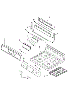 02 - Control Panel / Top Assembly parts for Samsung Range RGSF5330DT from AppliancePartsPros.com