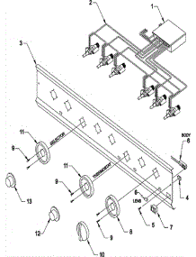 02 - Control Panel Section parts for Jade Range RJDF3683A from AppliancePartsPros.com