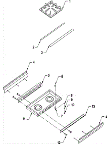 04 - Open Burner parts for Jade Range RJDF3683A from AppliancePartsPros.com