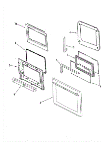 03 - Door parts for Jade Oven RJDO3002A from AppliancePartsPros.com