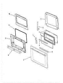 03 - Door parts for Jade Oven RJSO2701A from AppliancePartsPros.com