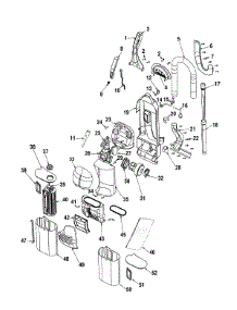 02 - Motor, Turbinehandtool, Handle parts for Hoover Vacuum U8144900 from AppliancePartsPros.com
