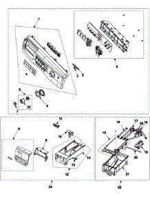 02 - Control Panel / Housing-Drawer parts for Samsung Washer WF306BHW from AppliancePartsPros.com