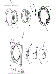 03 - Door parts for Samsung Washer WF306BHW/XAA from AppliancePartsPros.com