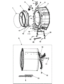 06 - Tub Front parts for Samsung Washer WF316BAC from AppliancePartsPros.com