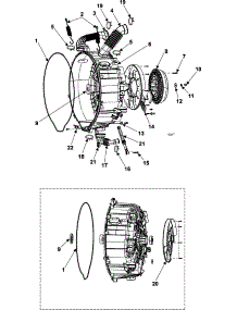 05 - Tub Back parts for Samsung Washer WF316BAW from AppliancePartsPros.com