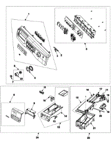 02 - Control Panel / Housing-Drawer parts for Samsung Washer WF316LAW from AppliancePartsPros.com