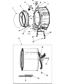 06 - Tub Front parts for Samsung Washer WF316LAW/XAA from AppliancePartsPros.com