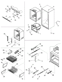 06 - Interior Cabinet & Freezer Shelving parts for Amana Refrigerator XRBS017BB / PXRBS017BB0 from AppliancePartsPros.com