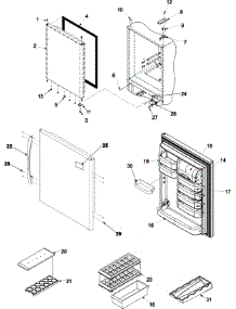 08 - Refrigerator Door parts for Amana Refrigerator ABB2227DEB from AppliancePartsPros.com
