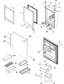 08 - Refrigerator Door parts for Amana Refrigerator ABC2037DEQ from AppliancePartsPros.com