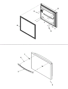 05 - Freezer Door parts for Amana Refrigerator ABD2233DEQ from AppliancePartsPros.com