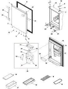 08 - Refrigerator Door parts for Amana Refrigerator ABD2233DEQ from AppliancePartsPros.com