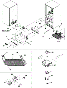 04 - Evaporator Area & Rollers parts for Amana Refrigerator ABD2233DEW from AppliancePartsPros.com