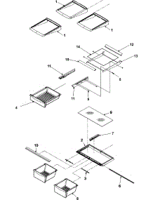 09 - Refrigerator Shelving parts for Amana Refrigerator ABL2522FES / ABL2522FES0 from AppliancePartsPros.com