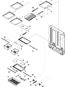09 - Refrigerator Shelving parts for Amana Refrigerator ABR2227FES from AppliancePartsPros.com