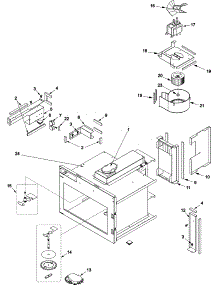 03 - Fuses, Antennas, Blower, Ducts, Cavity parts for Amana Microwave CRC21T2RL2 / P1331210M from AppliancePartsPros.com